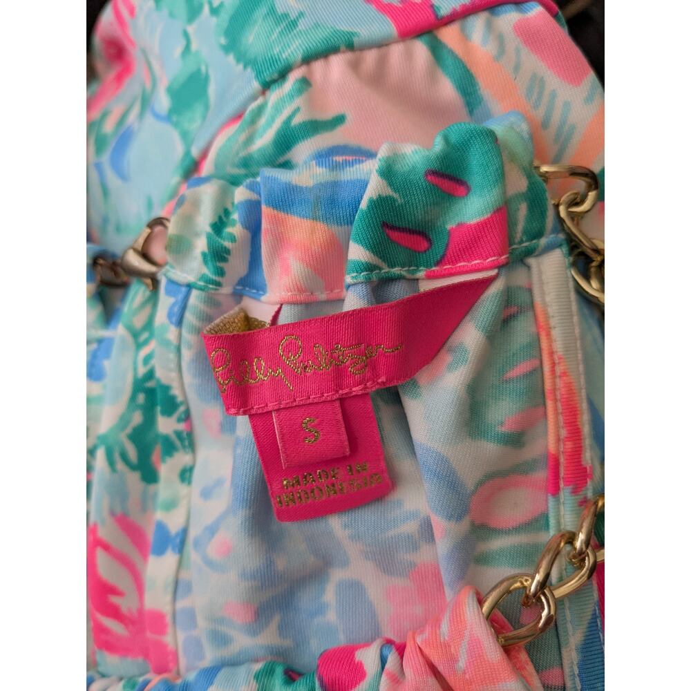 Lilly Pulitzer BOWEN Sz S Halter Top in Hot Tamale - Picture 9 of 10
